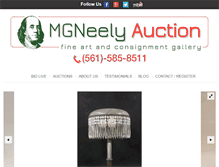 Tablet Screenshot of neelyauction.com